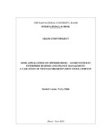 Some applications of openerp odoo an erp system in enterprise business and finance management a case study of vietnam mikgroup joint stock company 