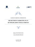 Recruitment marketing plan of swilife joint stock company 