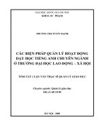 Quản lý đội ngũ giảng viên trong đại học đa ngành đa lĩnh vực ở việt nam theo quan điểm tự chủ và trách nhiệm xã hội 