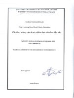 Deep learning based food calorie estimation ước tính lượng calo thực phẩm dựa trên học tập sâu 