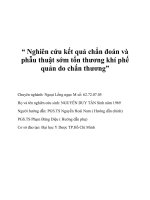 Nghiên cứu kết quả chẩn đoán và phẫu thuật sớm tổn thương khí phế quản do chấn thương
