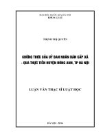 Chứng thực của uỷ ban nhân dân cấp xã qua thực tiễn huyện đông anh tp hà nội 