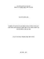 Nghiên cứu đề xuất giải pháp tăng cường năng lực cho nông dân để phát triển bền vững nông thôn tại huyện đông anh hà nội 