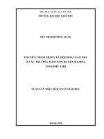 Tổ chức hoạt động xã hội hóa giáo dục ở các trường mầm non huyện hạ hòa tỉnh phú thọ 