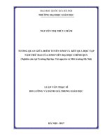 Tương quan giữa điểm tuyển sinh và kết quả học tập năm thứ hai của sinh viên đại học chính quy” 