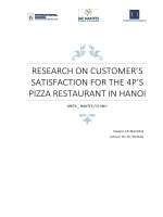 Research on customer’s satisfaction for the 4p’s pizza restaurant in hanoi 