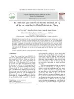 So sánh hiệu quả kinh tế của hai mô hình lúa hai vụ và lúa ba vụ tại huyện châu phú tỉnh an giang 