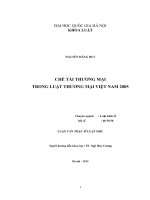 Chế tài thương mại trong luật thương mại việt nam 2005 