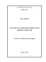 Nguyên tắc nhân đạo trong luật hình sự việt nam 