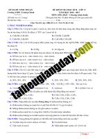 Đề thi HK2   hóa  11   THPT trường trinh   ninh thuận 2016   2017   có lời giải