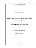 Một số vấn đề pháp lý về doanh nghiệp xã hội ở việt nam hiện nay 