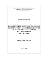 Relationship between trust and cooperation an empirical study of inter organisational relationships in vietnam 