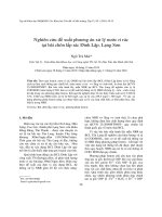 Nghiên cứu đề xuất phương án xử lý nước rỉ rác tại bãi chôn lấp rác đình lập lạng sơn 