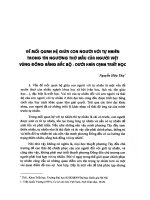 Về mối quan hệ giữa con người với tự nhiên trong tín ngưỡng thờ mẫu của người việt vùng đồng bằng bắc bộ dưới khía cạnh triết học 