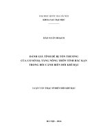 Đánh giá tính dễ bị tổn thương của cơ sở hạ tầng nông thôn tỉnh bắc kạn trong bối cảnh biến đổi khí hậu 