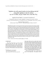 Nghiên cứu mối quan hệ giữa các hoạt động sinh kế nông lâm nghiệp và dự trữ carbon tại xã võ miếu huyện thanh sơn tỉnh phú thọ 
