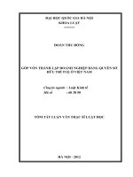 Góp vốn thành lập doanh nghiệp bằng quyền sở hữu trí tuệ ở việt nam 