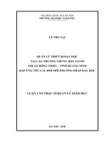 Quản lý thiết bị dạy học ở các trường trung học cơ sở thị xã đông triều tỉnh quảng ninh đáp ứng yêu cầu đổi mới phương pháp dạy học 