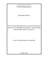 Tổ chức hoạt động kiểm tra đánh giá thành quả học tập của người học tại trường cao đẳng nghề sông đà theo tiếp cận năng lực 