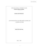 An investigation of live streaming learning and learning outcome 