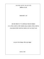 Rủi ro pháp lý và giới hạn trách nhiệm của công chứng viên trong hoạt động công chứng giao dịch thế chấp bất động sản tại việt nam 
