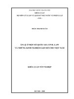 Án lệ ở một số quốc gia civil law và những kinh nghiệm gợi mở cho việt nam 