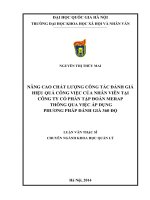 Nâng cao chất lượng công tác đánh giá hiệu quả công việc của nhân viên tại công ty cổ phần tập đoàn merap thông qua việc áp dụng phương pháp đánh giá 360 độ 