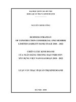 Chiến lược kinh doanh của ngân hàng thương mại TNHH MTV xây dựng việt nam giai đoạn 2018 2022 