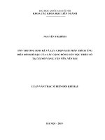 Tổn thương sinh kế và lựa chọn giải pháp thích ứng biến đổi khí hậu của các cộng đồng dân tộc thiểu số tại xã mỏ vàng văn yên yên bái 