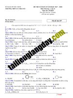Đề thi HK2   hóa  11   THPT lý thái tổ   bắc ninh 2017   2018   có lời giải