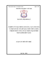 Nghiên cứu đặc điểm lâm sàng, cận lâm sàng và một số yếu tố liên quan đến tiên lượng ở bệnh nhân tăng áp lực động mạch phổi trung bình đến nặng (FULL TEXT)