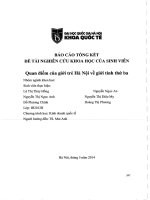 Quan điểm của giới trẻ hà nội vê giới tính thứ ba 