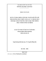 Quản lý hoạt động giáo dục ngoài giờ lên lớp theo hướng phát triển năng lực và phẩm chất cho học sinh ở trường thpt trực ninh b tỉnh nam định 