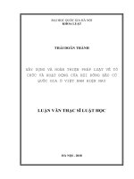 Xây dựng và hoàn thiện pháp luật về tổ chức và hoạt động của hội đồng bầu cử quốc gia ở việt nam hiện nay 