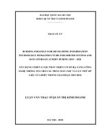 Xây dựng chiến lược phát triển cơ sở hạ tầng công nghệ thông tin cho cấu phần máy chủ và lưu trữ dữ liệu của b 