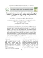 Characterization of crilin and nanocurcumin’s synergistic effect on treatment for 7 12 dimethylbenzaanthracene dmba induced breast cancer mice 
