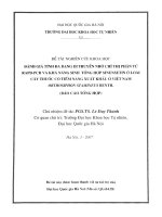 Đánh giá tính đa dạng di truyền nhờ chỉ thị phân tử rapd pcr và khả năng sinh tổng hợp sinensetin ở loài cây thuốc có tiềm năng xuất khẩu ở việt nam orthosiphon stamineus benth 