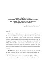 Khám phá và khai thác nguồn tài nguyên thông tin truy cập mở tại trung tâm thông tin thư viện đại học quốc gia hà nội 