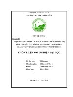 Thực hiện quy trình chăm sóc nuôi dưỡng và phòng trị bệnh cho lợn nái giai đoạn mang thai tại trại hoàng văn viện, huyện phúc yên, tỉnh vĩnh phúc 