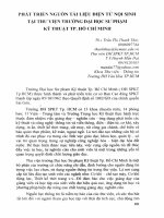 Phát triển nguồn tài liệu điện tử nội sinh tại thư viện trường đại học sư phạm kỹ thuật tp hcm 