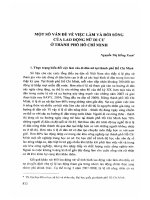 Một số vấn đề việc làm và đời sống của lao động nữ di cư ở thành phố hồ chí minh 