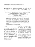 Xác định đồng thời 05 anthocyanidin trong một số loại rau củ quả bằng phương pháp sắc kỹ lỏng khối phổ lc ms ms 