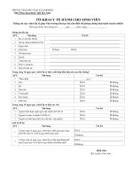 Tờ khai y tế dành cho SV