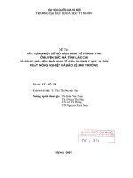 Xây dựng một số mô hình kinh tế trang trại ở huyện bắc hà tỉnh lào cai và đánh giá hiệu quả kinh tế của chúng phục vụ sản xuất nông nghiệp và bảo vệ môi trường 