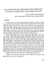 Lựa chọn ngữ liệu biên soạn giáo trình dạy và học kỹ năng đọc ở giai đoạn cơ sở 