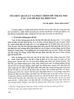 Tổ chức quản lý và phát triển đô thị hà nội các vấn đề đặt ra hiện nay 