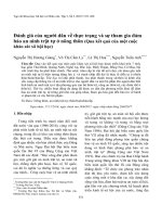 Đánh giá của người dân về thực trạng và sự tham gia đảm bảo an ninh trật tự ở nông thôn qua kết quả của một cuộc khảo sát xã hội học 