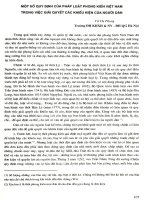 Một số quy định của pháp luật phong kiến việt nam trong việc giải quyết các khiếu kiện của người dân 