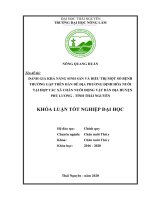 Đánh giá khả năng sinh sản và điều trị một số bệnh thường gặp trên đàn dê địa phương định hóa nuôi tại hợp tác xã chăn nuôi động vật bản địa huyện phú lương, tỉnh thái nguyên 