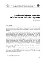 Lịch sử quan hệ việt nam trung quốc thế kỷ xix thể chế triều cống thực và hư 